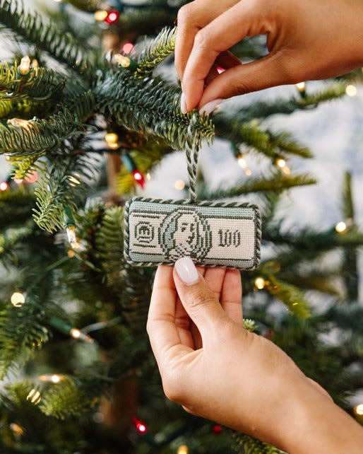 Money Needlepoint Ornament