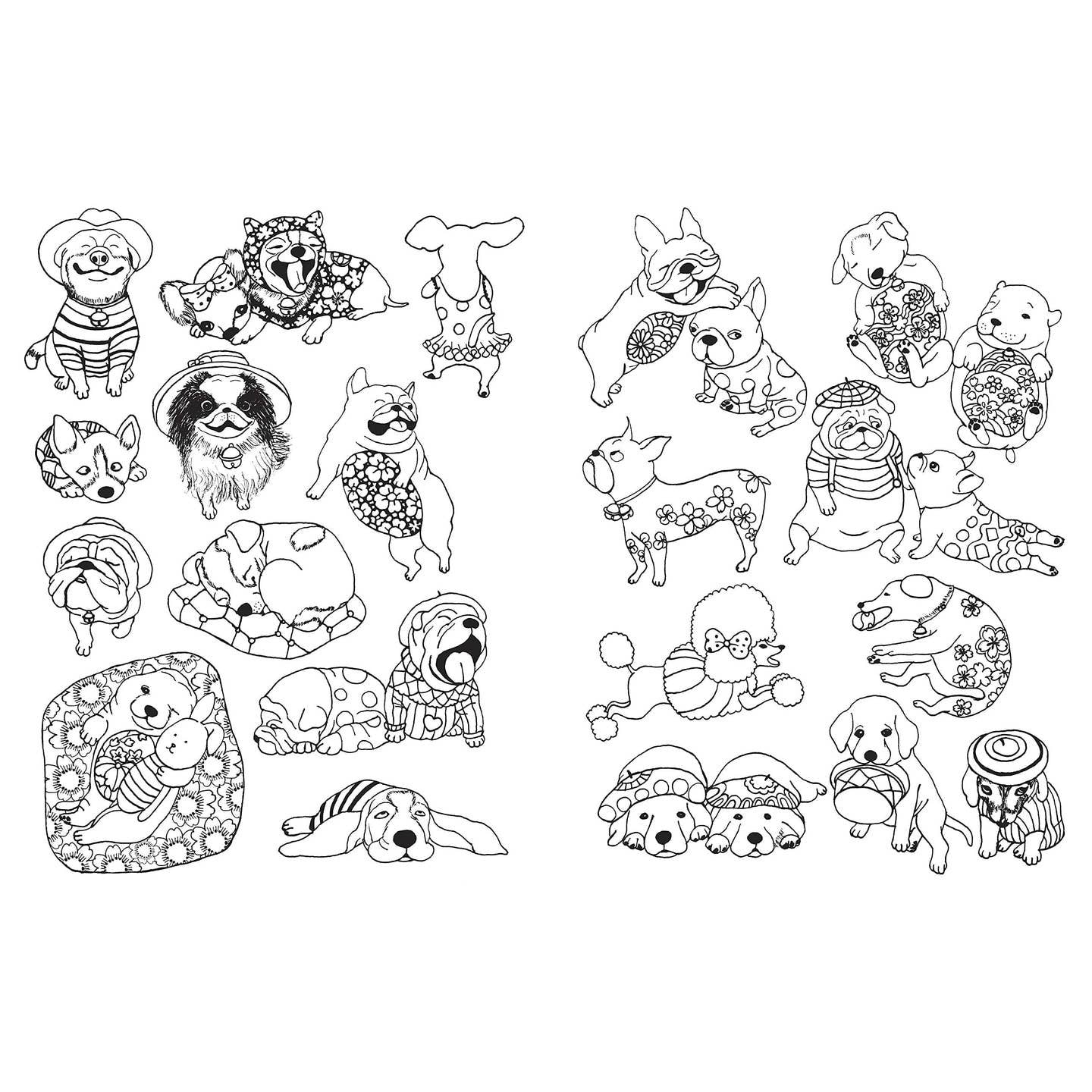 A Million Dogs Coloring Book