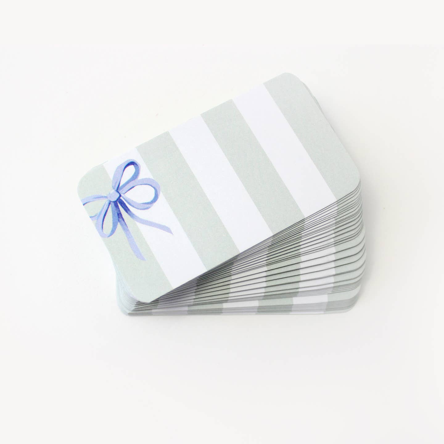 Blue Bow Stripee Pocket Notes