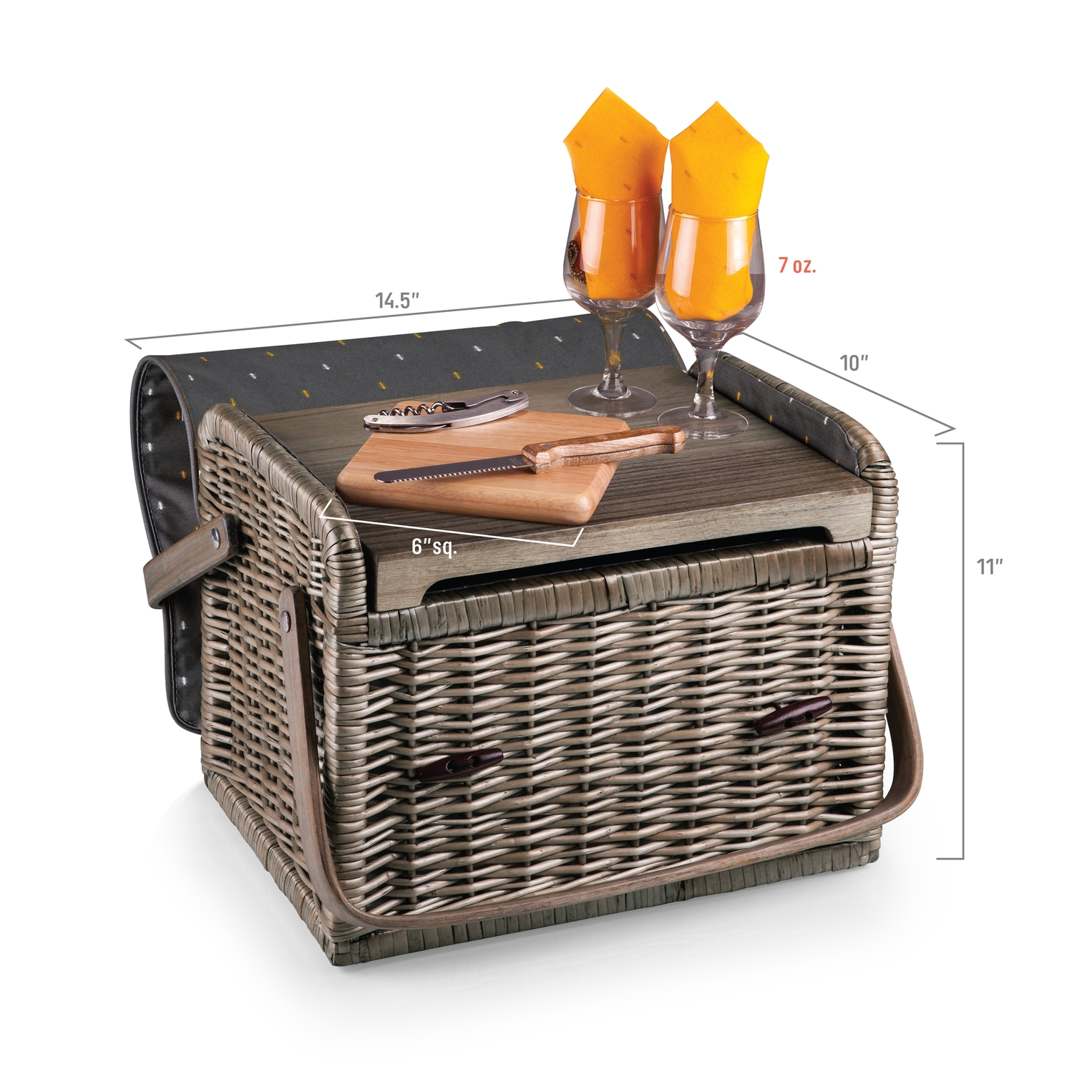 Wine And Cheese Picnic Basket