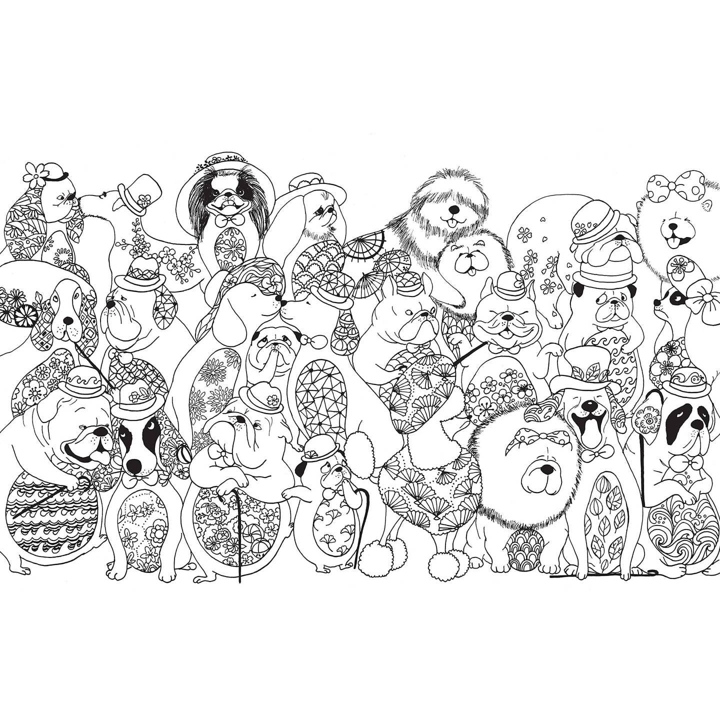 A Million Dogs Coloring Book