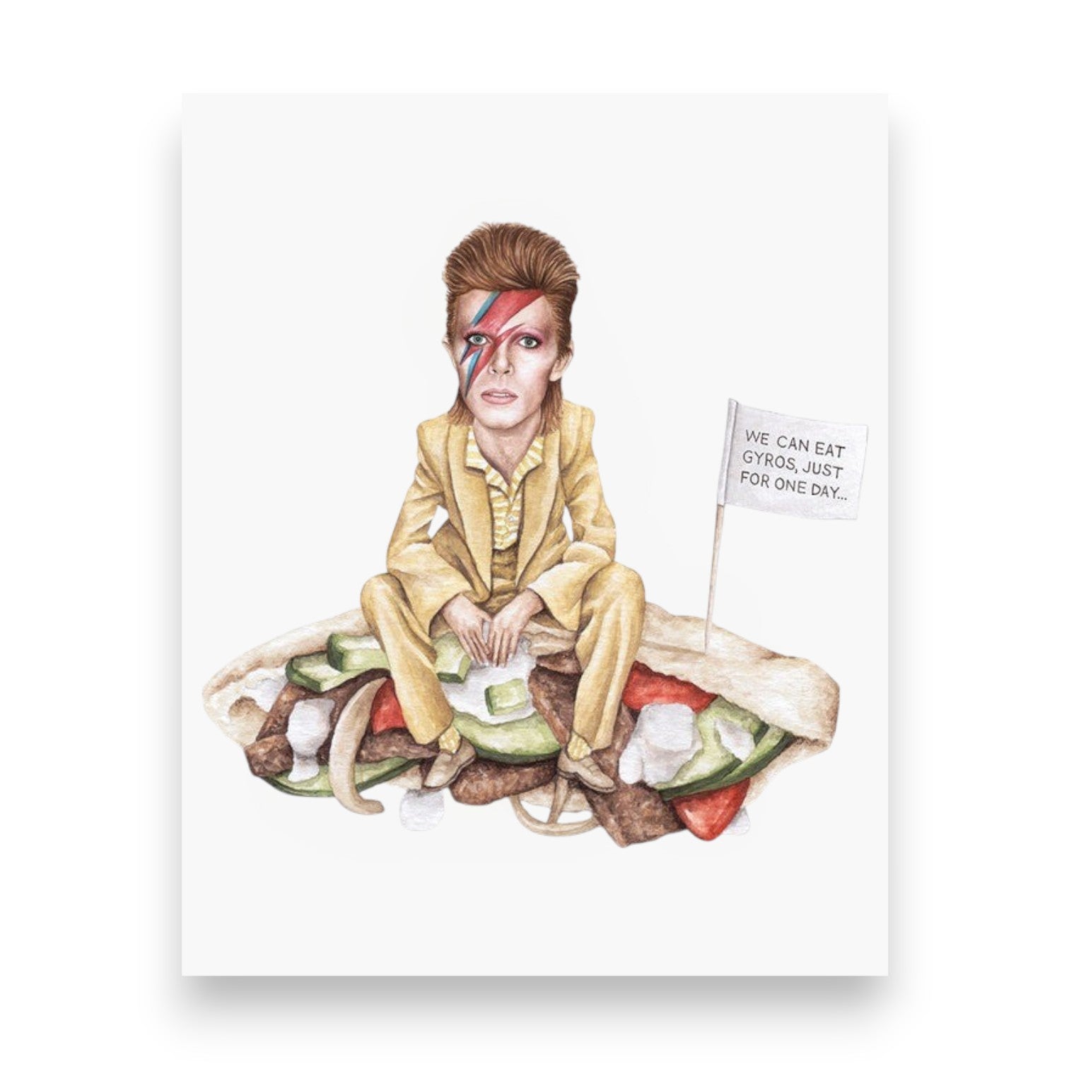 David Bowie On Sandwich Print