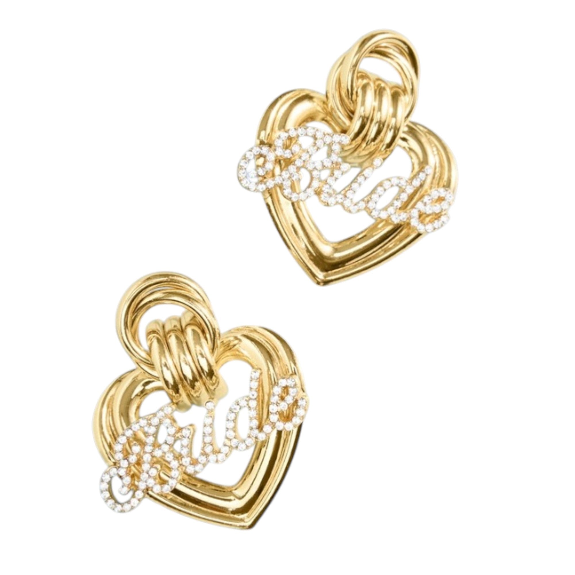 Heart Of Gold Bride Earrings