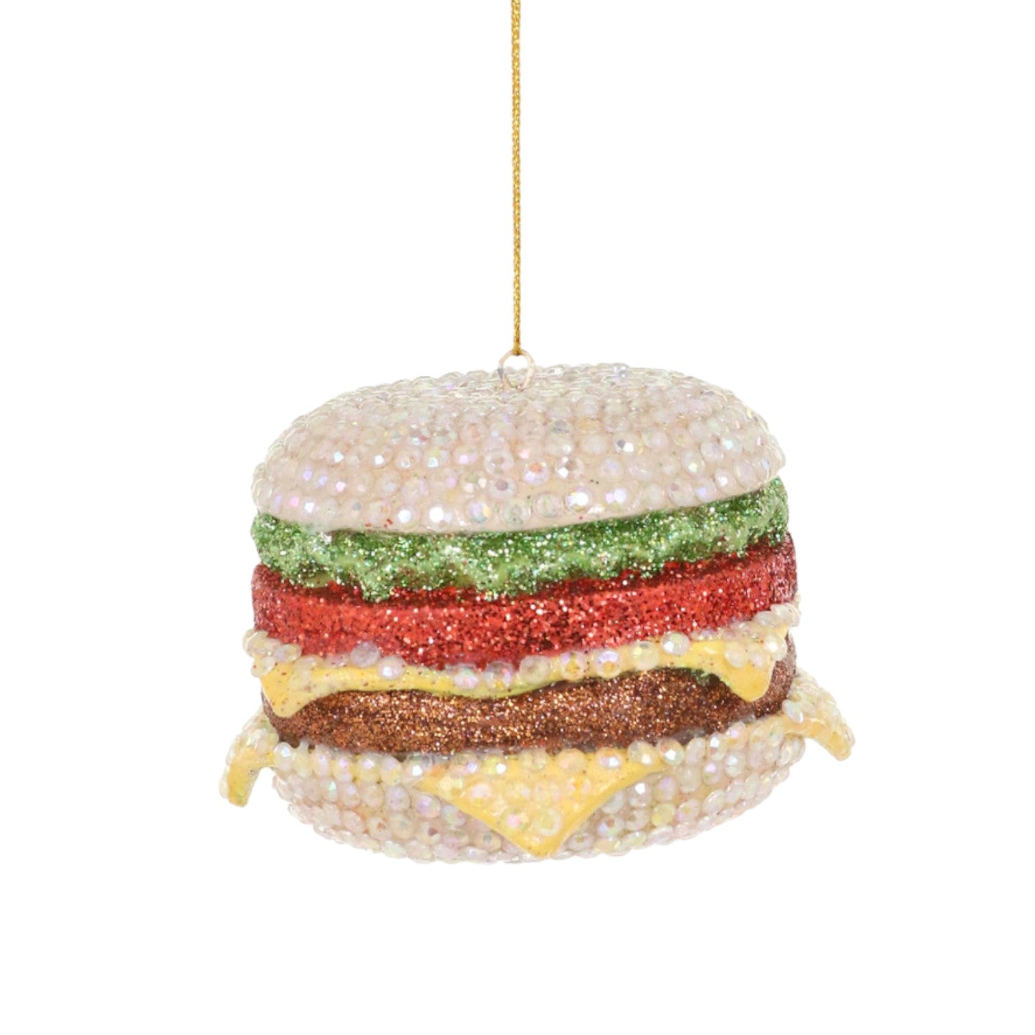 Jeweled Cheeseburger Ornament