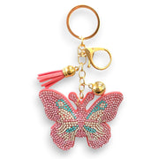 Rhinestone Butterfly Keychain