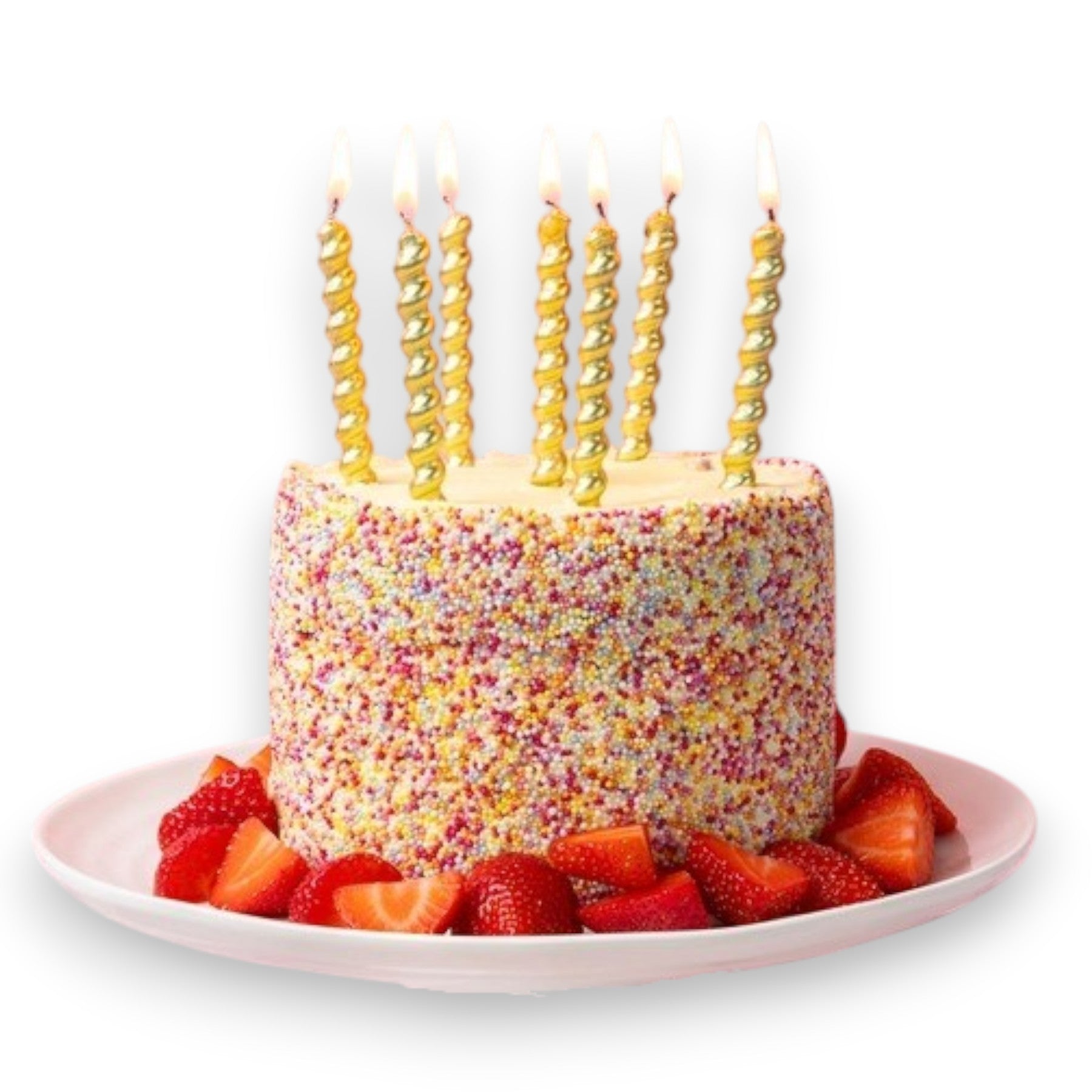 Twirl Gold Birthday Candles