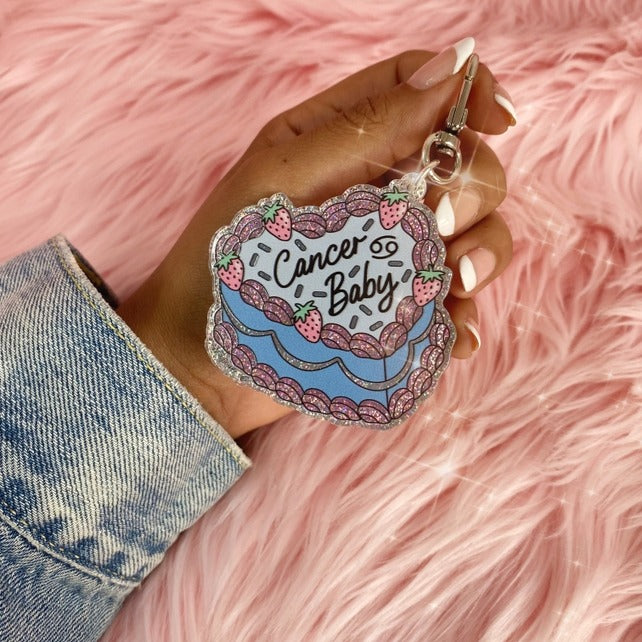 Zodiac Cake Keychain