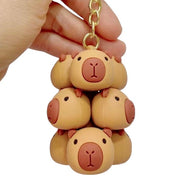 Capybara Family Keychain