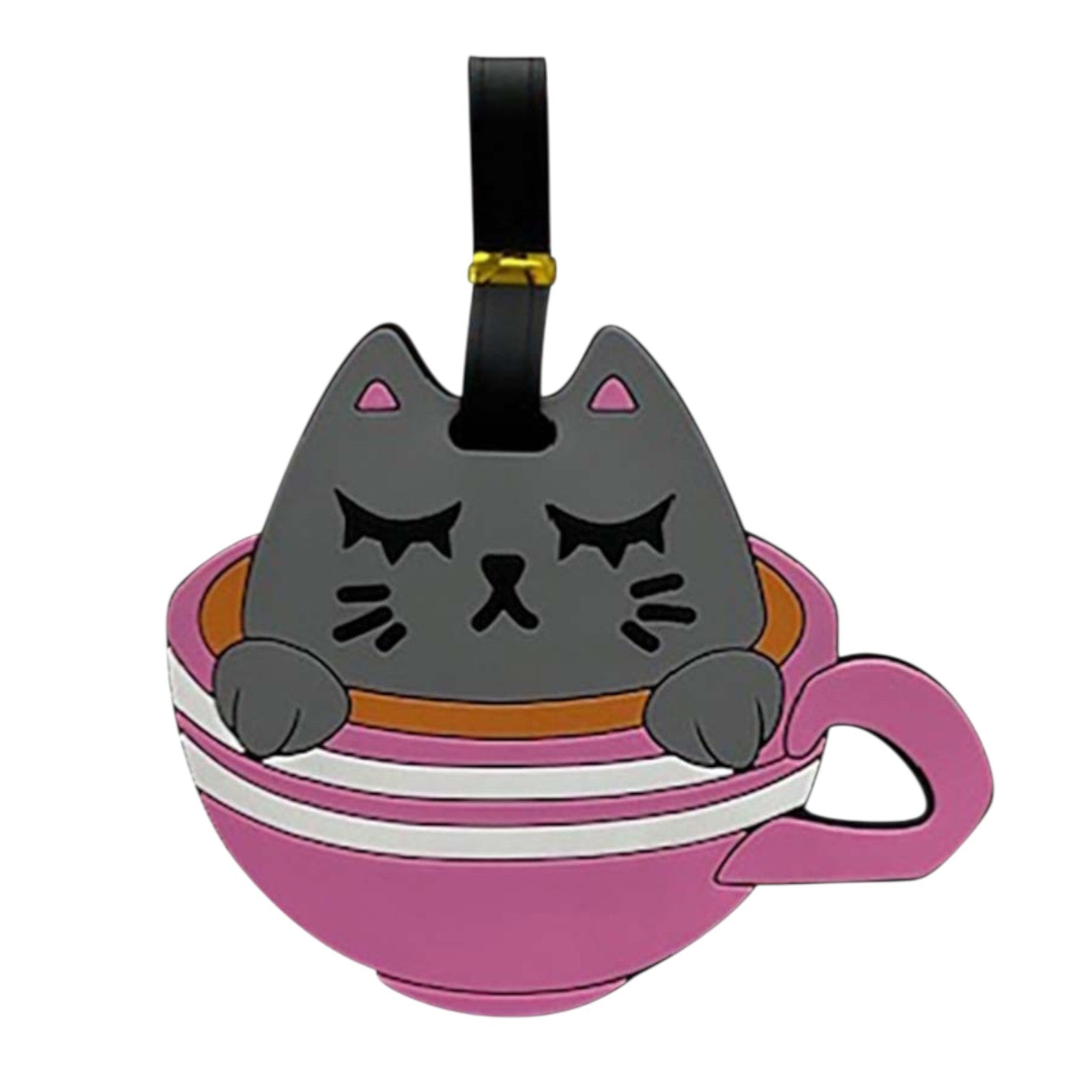 Cat In Coffee Cup Luggage Tag