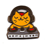 Dj Cat Enamel Pin