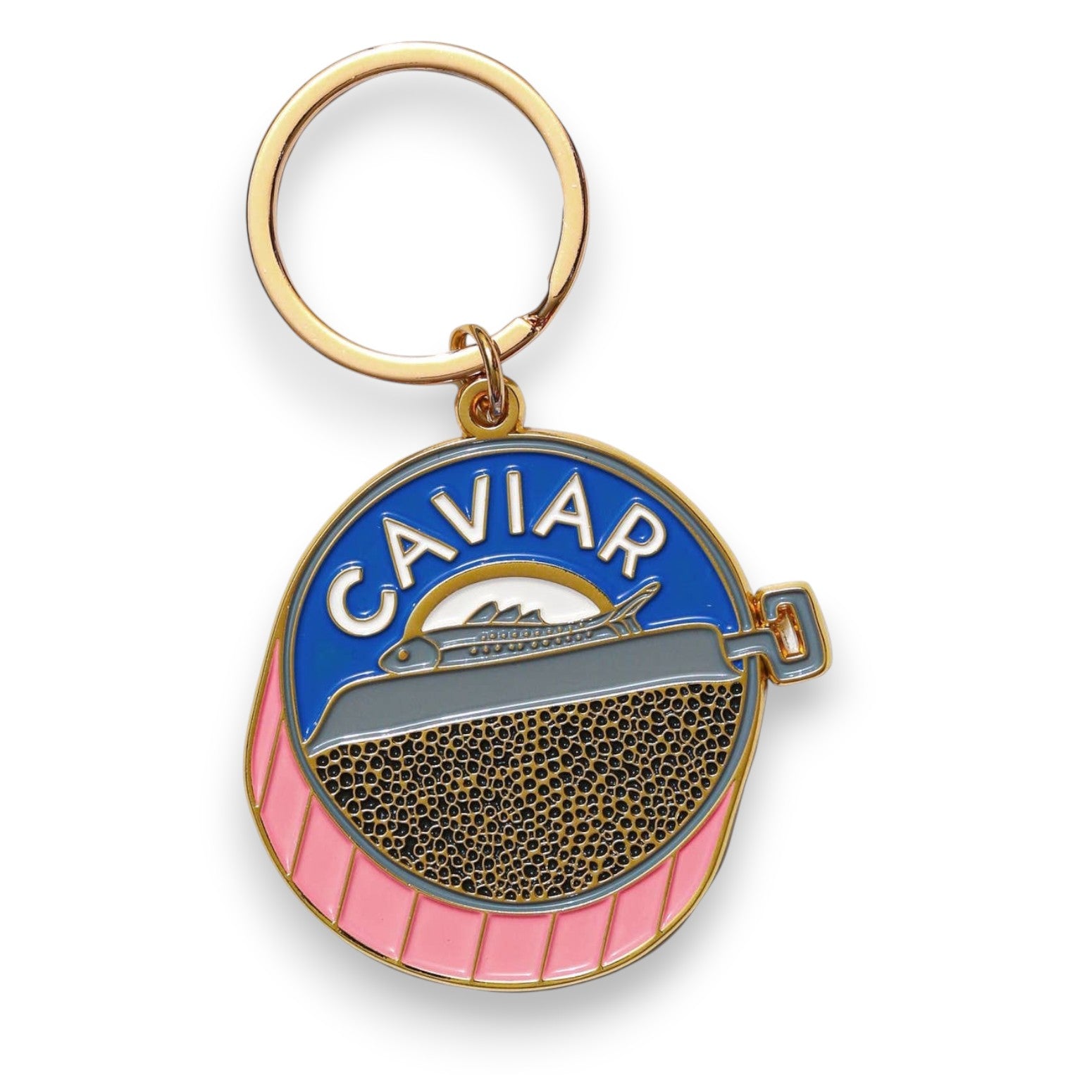 Caviar Enamel Keychain