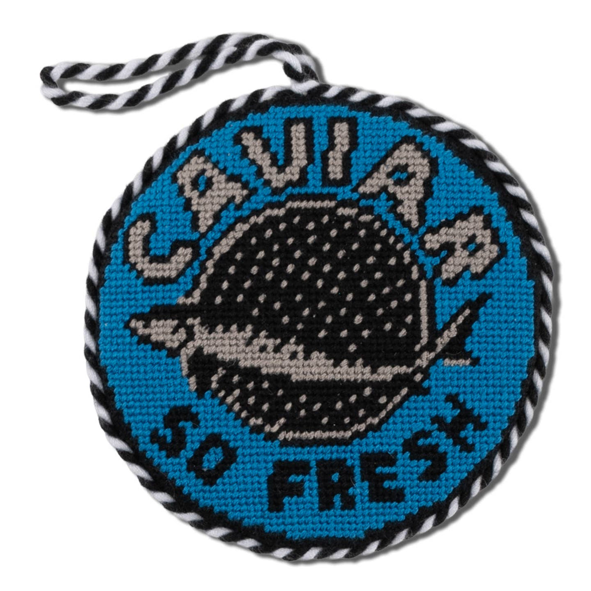 Caviar Needlepoint Ornament