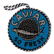 Caviar Needlepoint Ornament