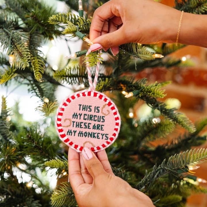 This Is My Circus Needlepoint Ornament