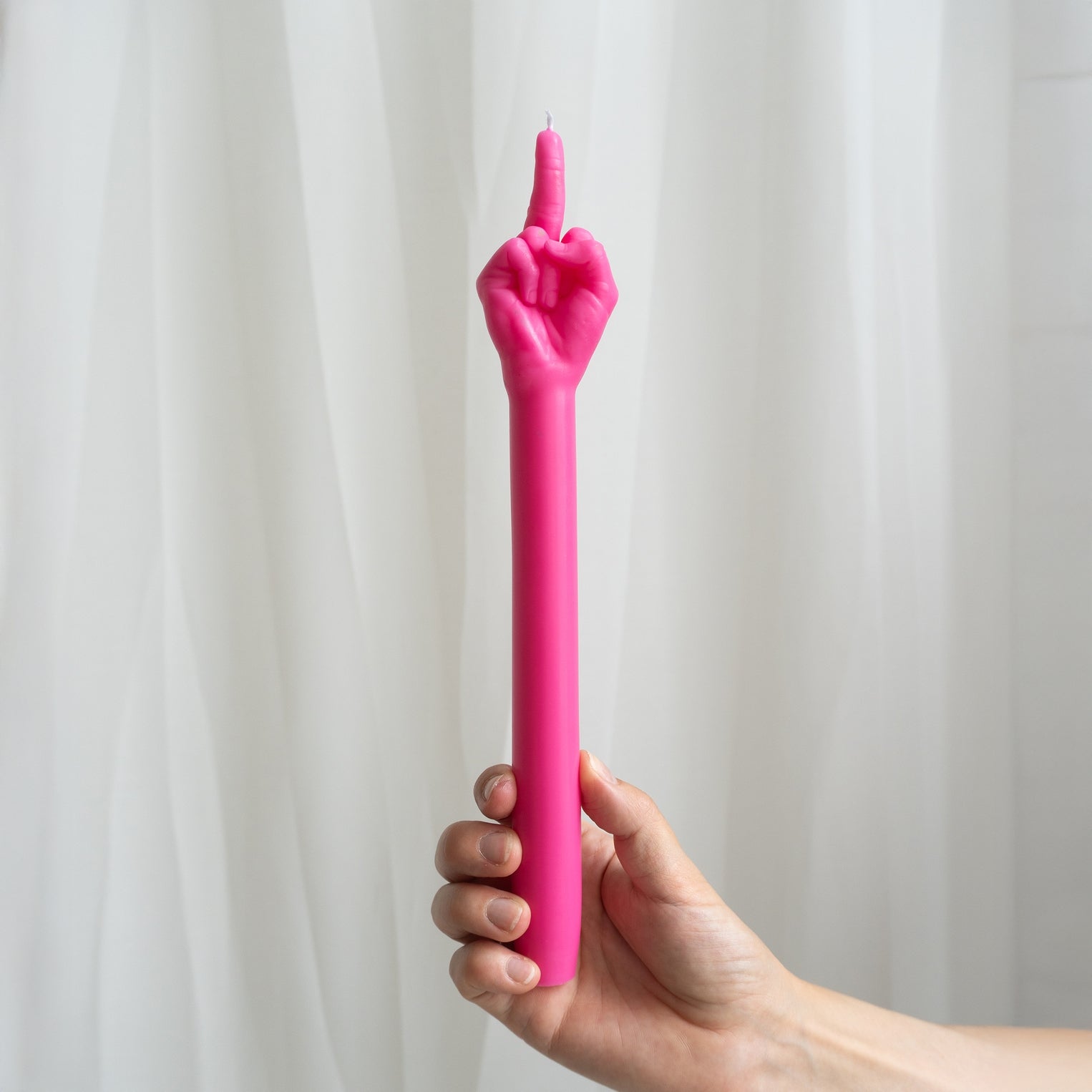 F You Pink Taper Candle