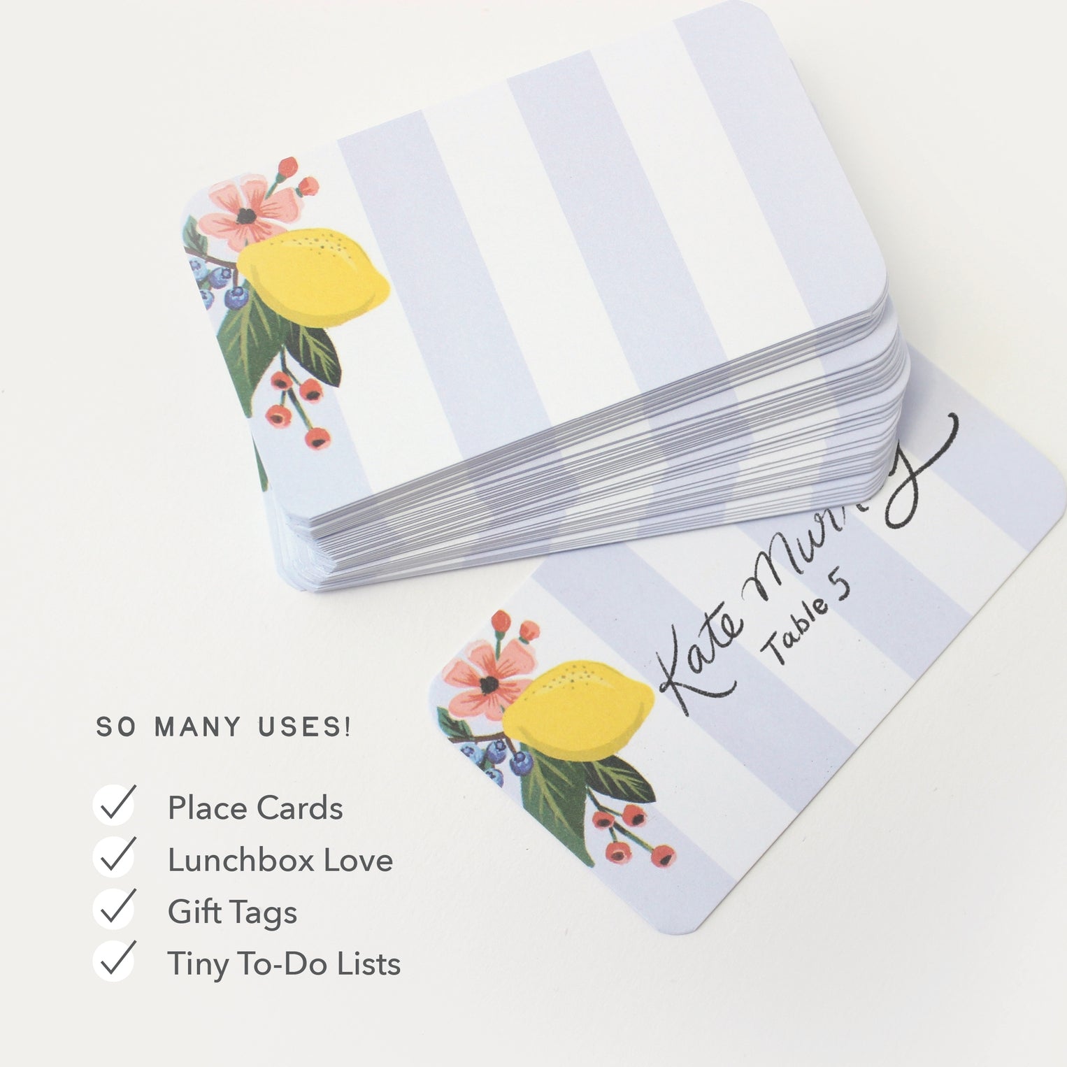 Lemon Stripe Pocket Notes