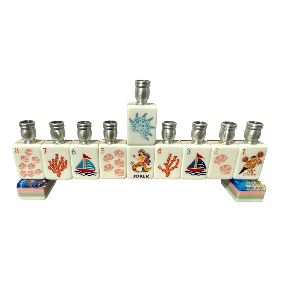 Mahjong Menorah Coastal Lapis Acryclic