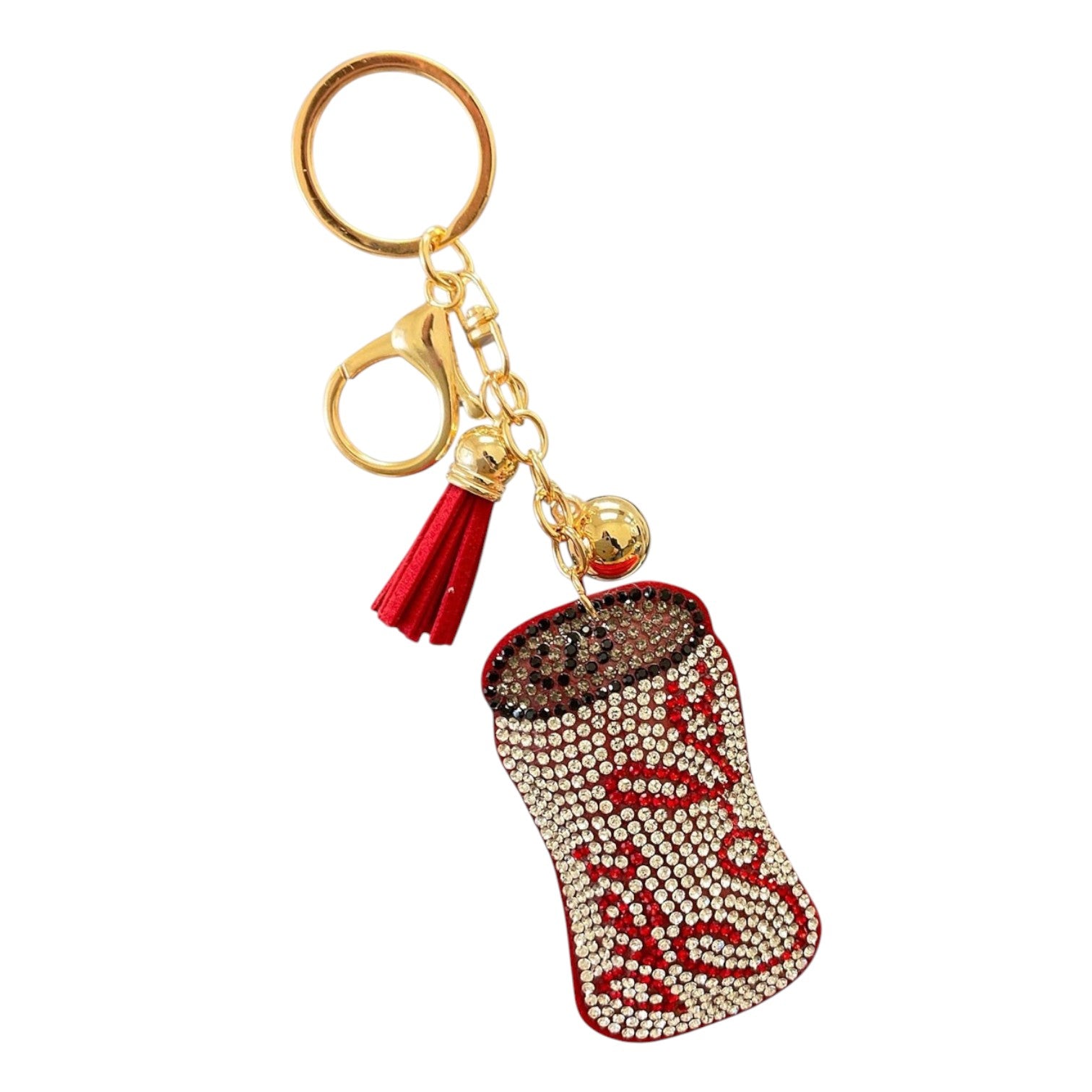 Diet Coke Rhinestone Keychain