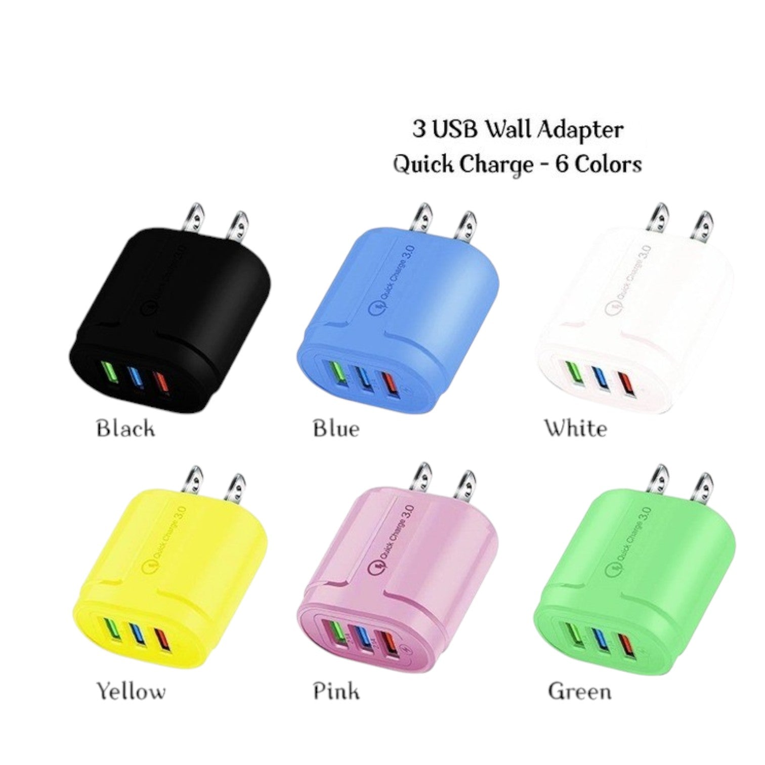 3 Port Wall Charging Adapter