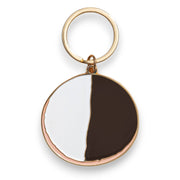 Black And White Cookie Enamel Keychain
