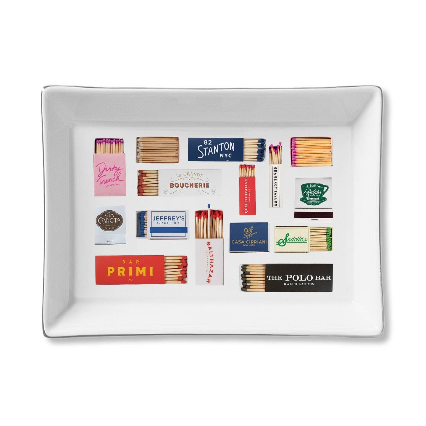 New York Matchbox Restaurants Ceramic Tray