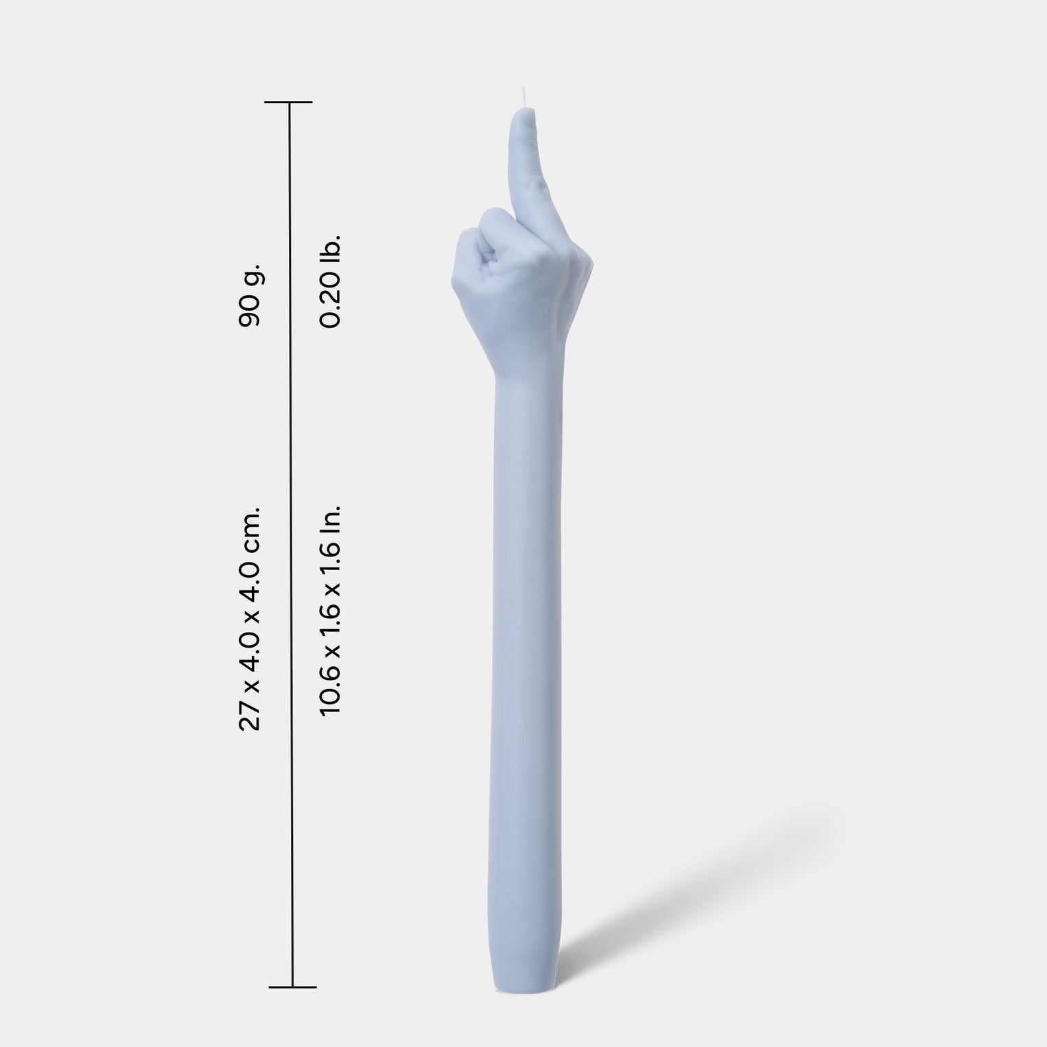 F You Grey Taper Candle
