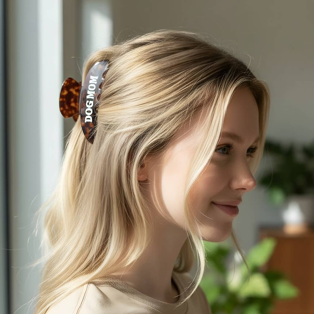 Dog Mom Hair Clip