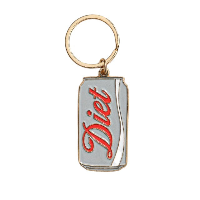 Diet Coke Enamel Keychain