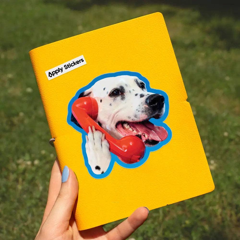 Art Sticker Dalmatian Phone Call