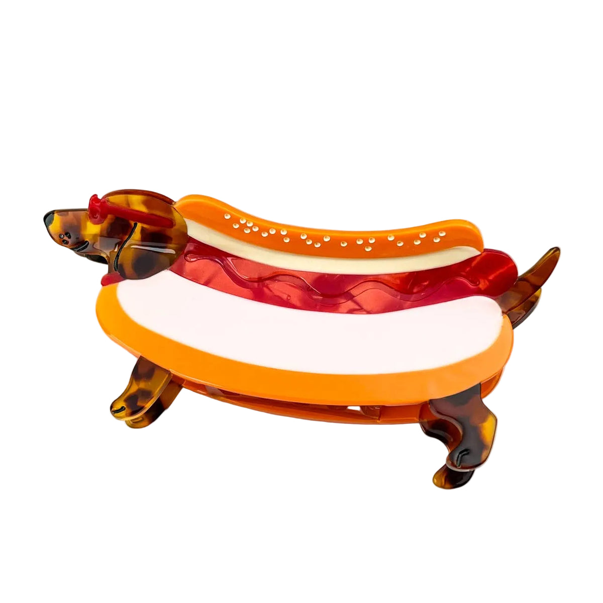Hot Dog Dachshund Hair Clip