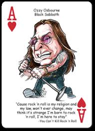 Rock N Roll Heroes Playing Cards