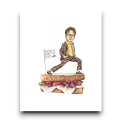 Dwight Schrute On Sandwich Art Print