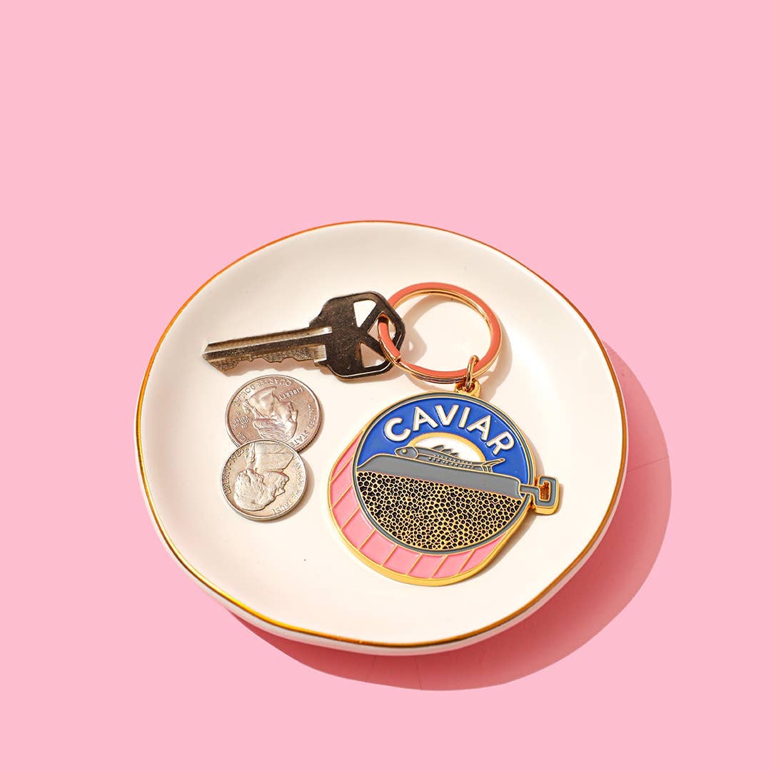 Caviar Enamel Keychain