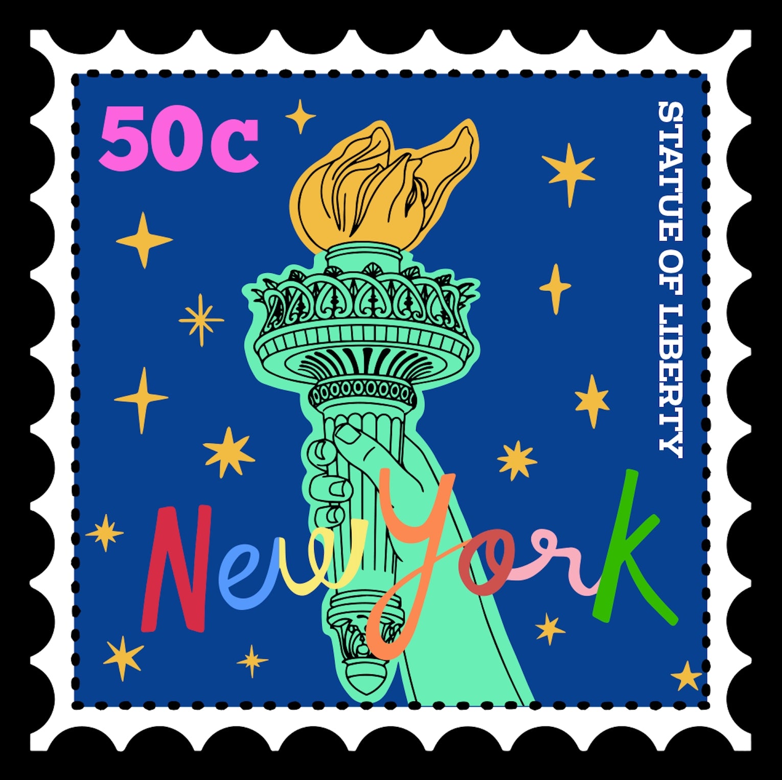 Statute Of Liberty Ceramic Magnet