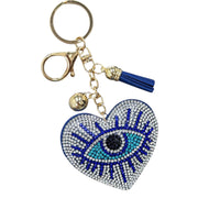 Rhinestone Heart Eye Keychain