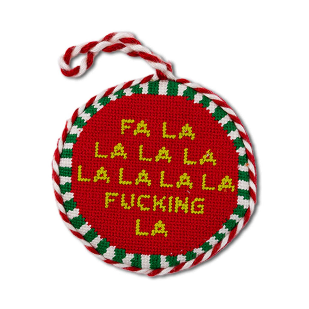 Fa La La La Needlepoint Ornament