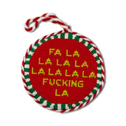 Fa La La La Needlepoint Ornament