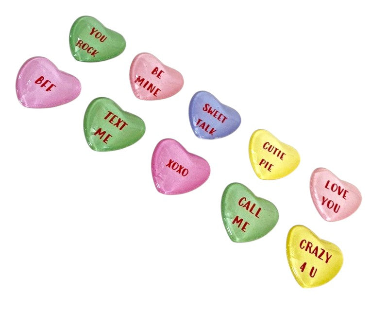 Glass Heart Magnets
