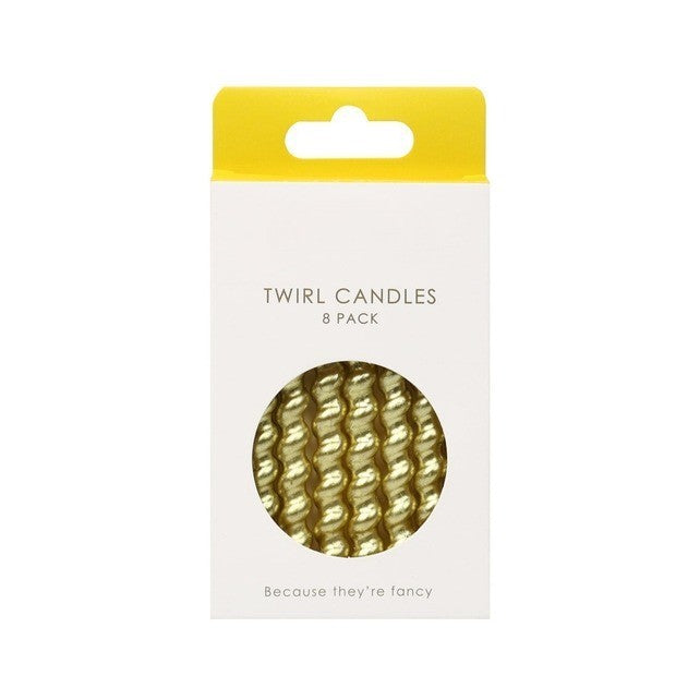 Twirl Gold Birthday Candles
