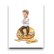 Gordon Ramsay On Sandwich Print Art