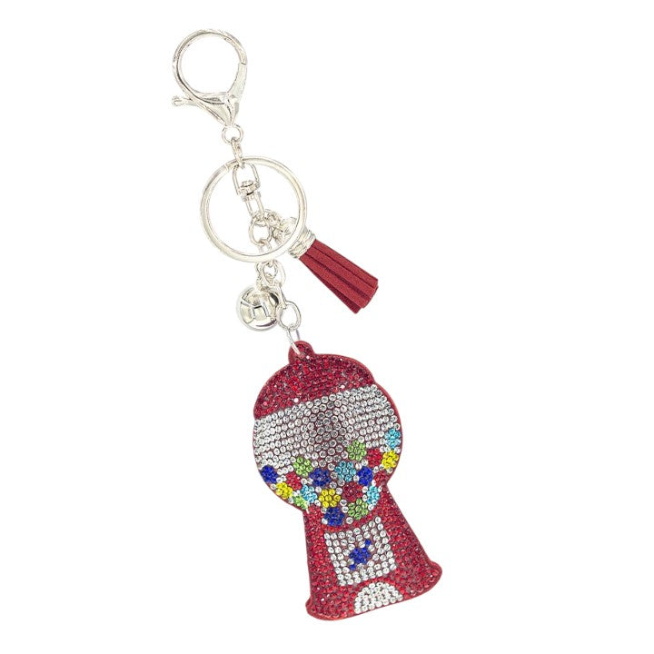 Rhinestone Gumball Keychain
