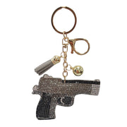 Rhinestone Pistol Keychain