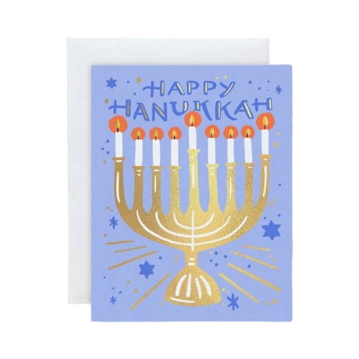 Starry Menorah Card Set