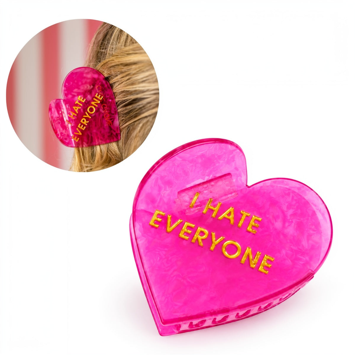 I Hate Everyone Hair Clip