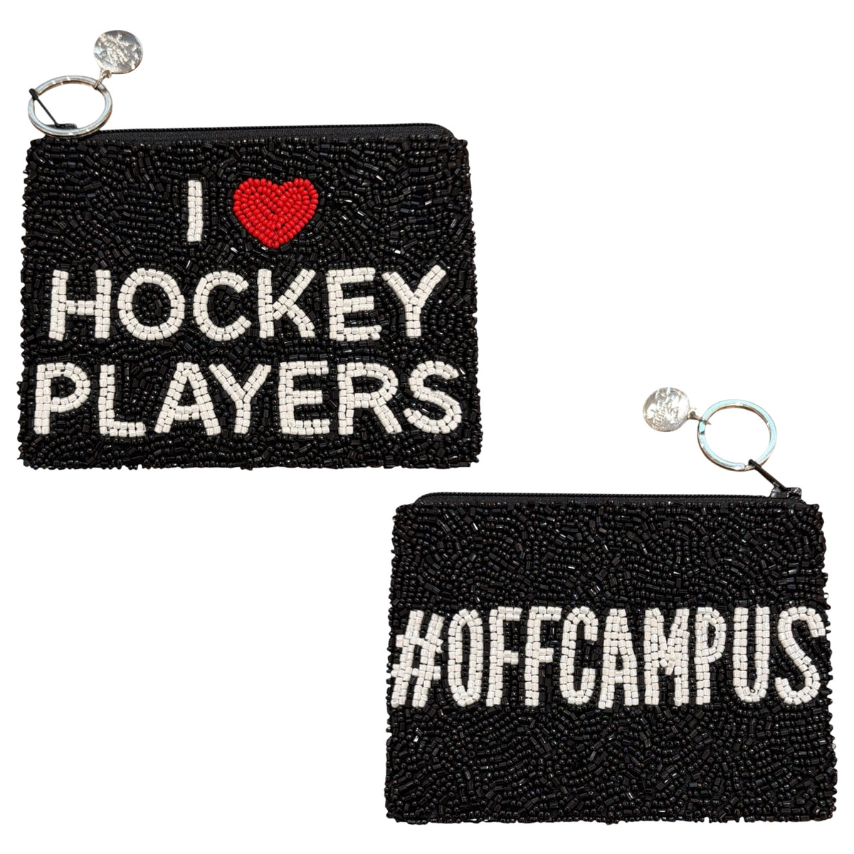 #offcampus Beaded Coin Purse