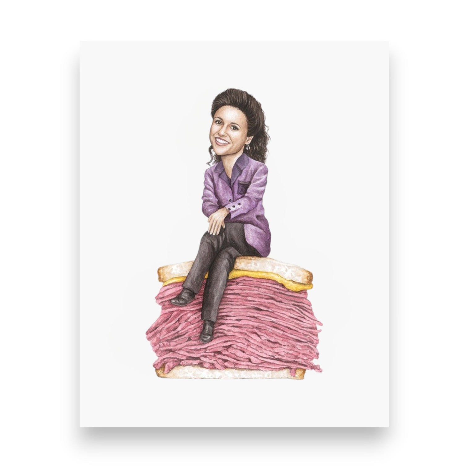 Julia Louis Dreyfus On Sandwich Print