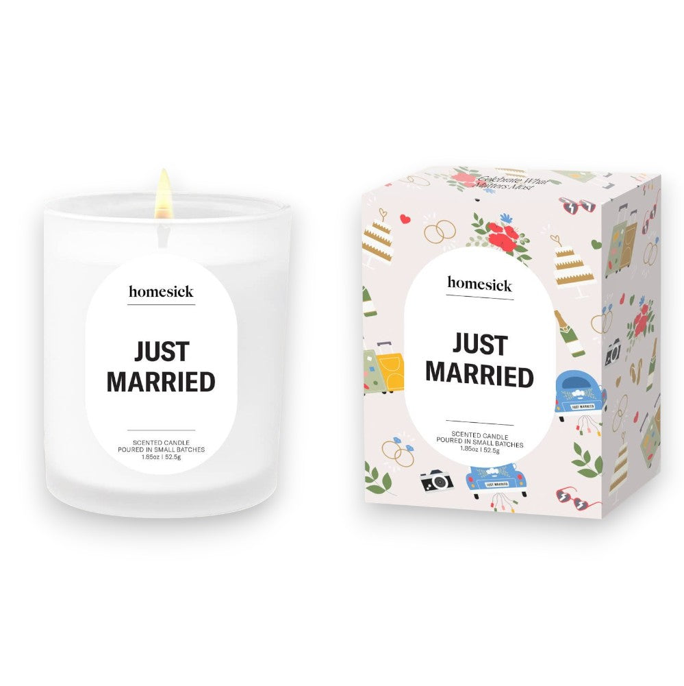 Just Married Mini Candle