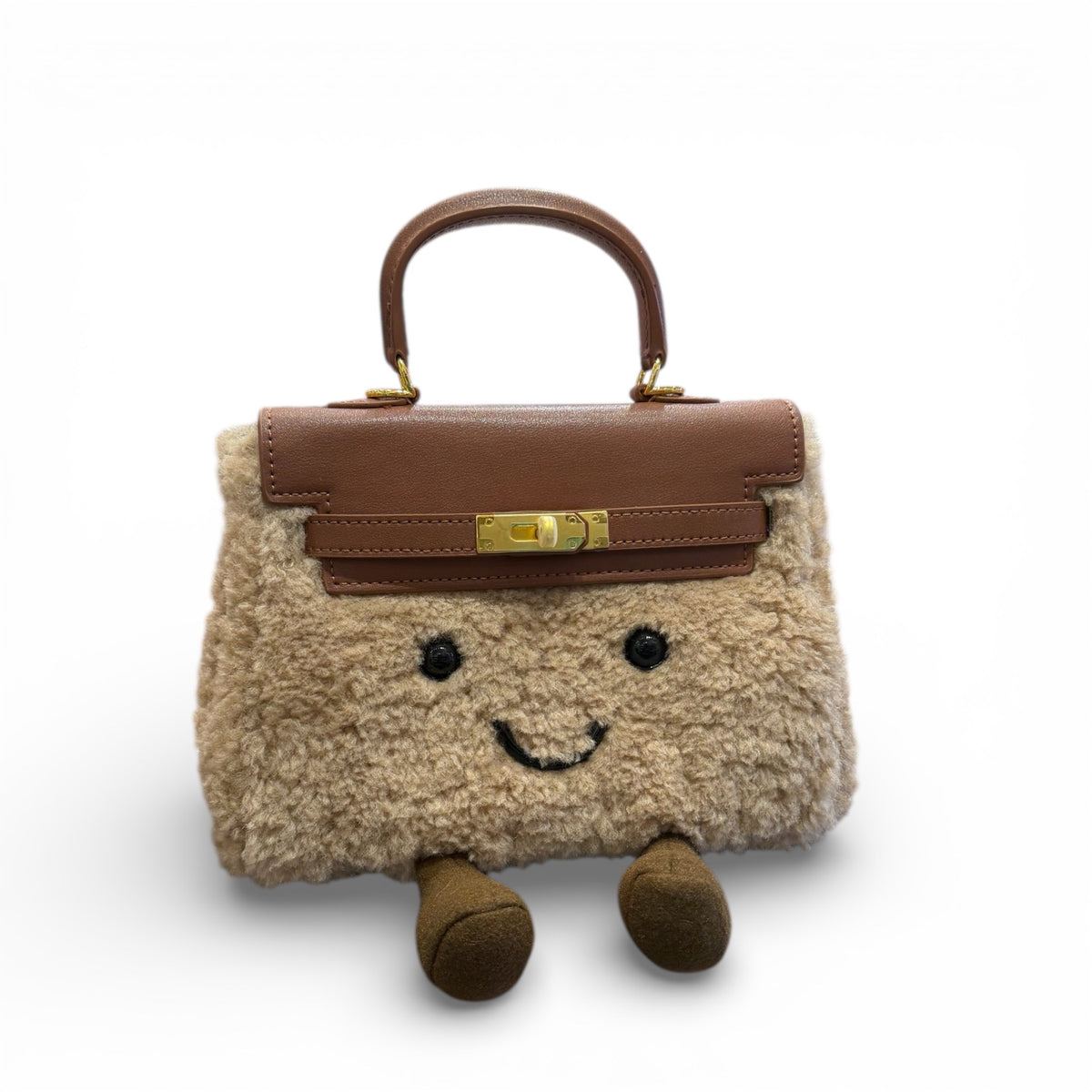 Felly Smiley Bag in Brown Sherpa
