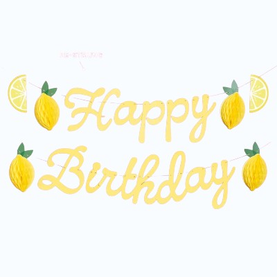 Happy Birthday Lemon Banner