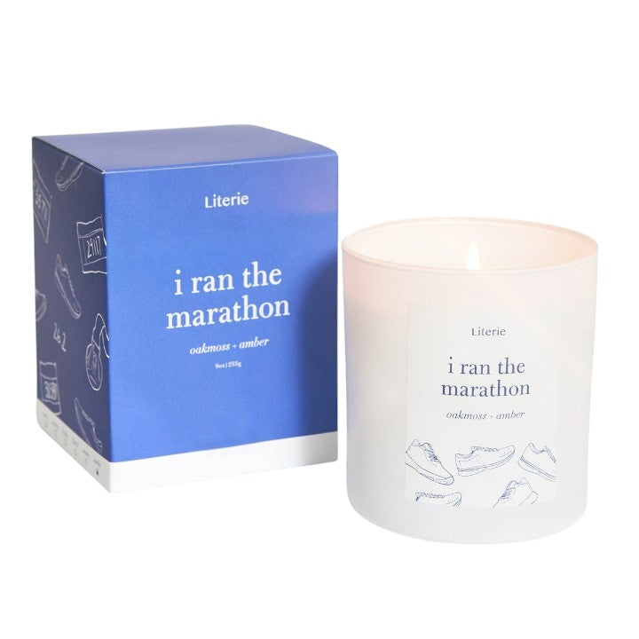 I Ran The Marathon Candle